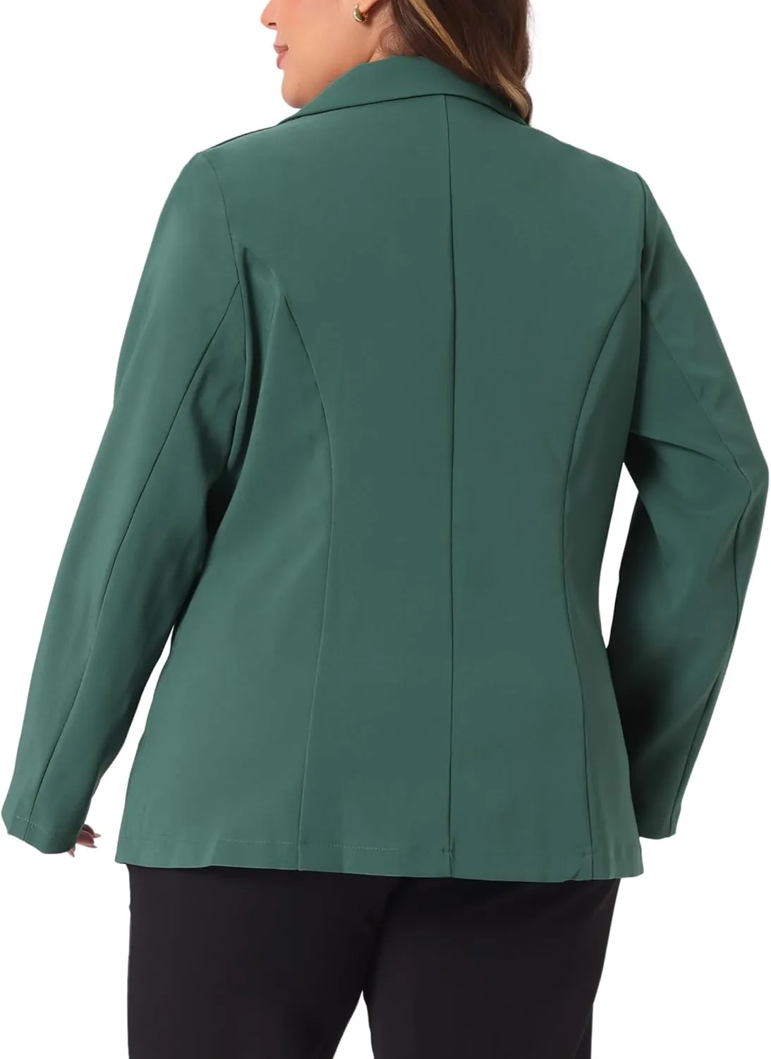 Agnes Orinda Blazers for Women Plus Size Notched Lapel V Neck Business Casual Outfits Suit Jacket Work Fall Blazers