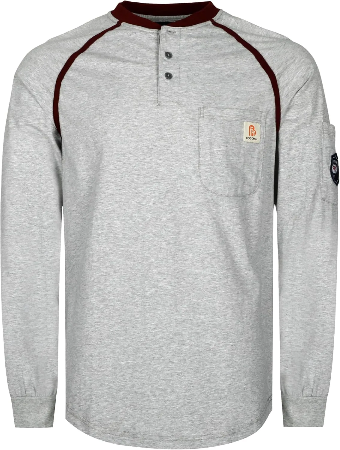 BOCOMAL FR Shirts 5.5oz Light Weight Henley and Short Sleeve Flame Resistant/Fire Retardant Clothing Shirt
