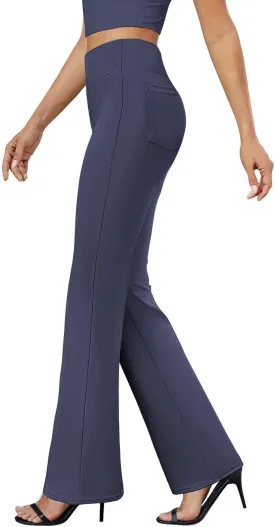 Bootcut Dress Pants Women Tummy Control High Waisted Work Trousers Business Casual Comfy Stretchy Flared Yoga Pants