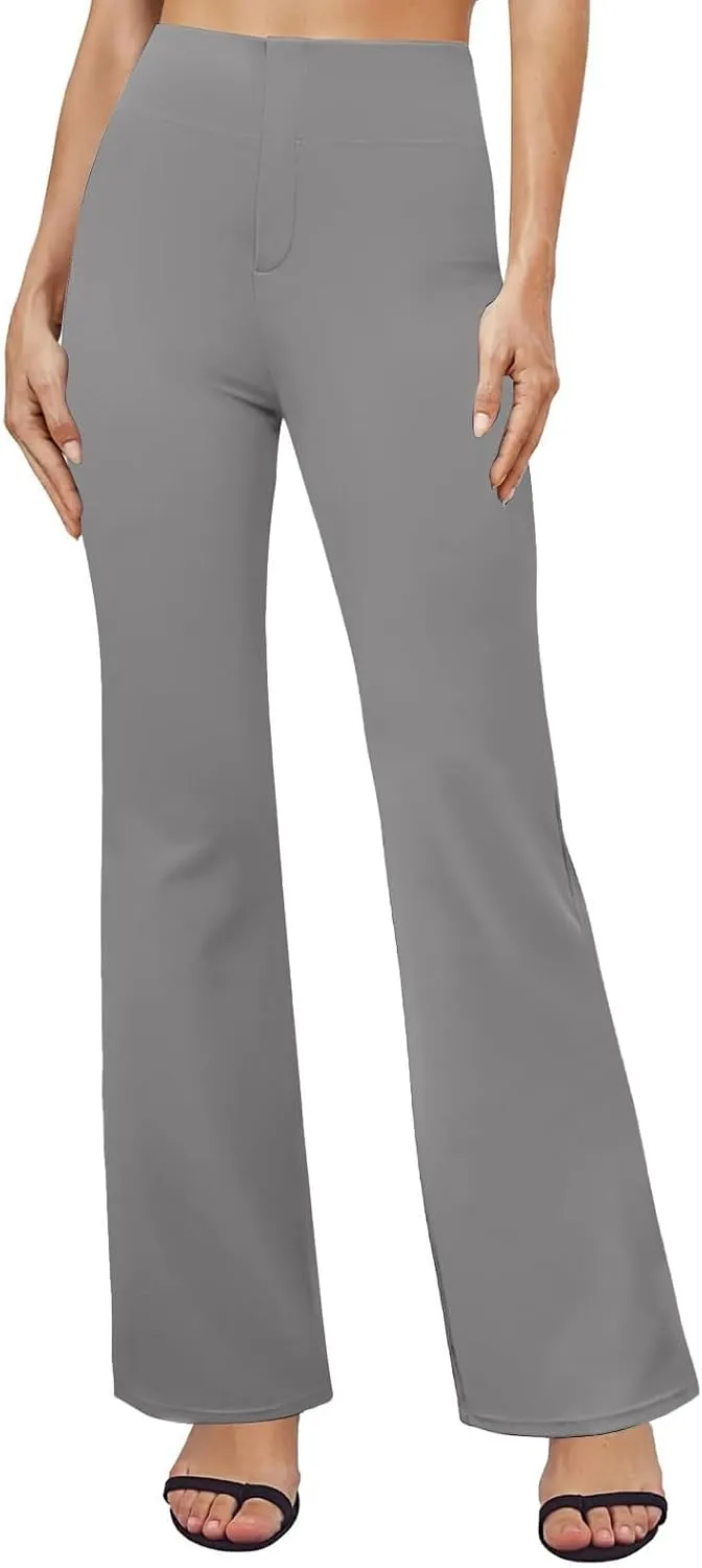 Bootcut Dress Pants Women Tummy Control High Waisted Work Trousers Business Casual Comfy Stretchy Flared Yoga Pants