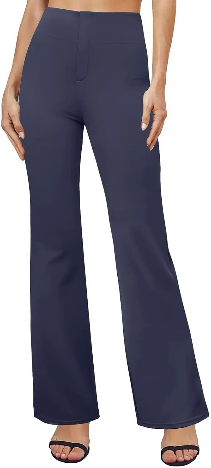 Bootcut Dress Pants Women Tummy Control High Waisted Work Trousers Business Casual Comfy Stretchy Flared Yoga Pants