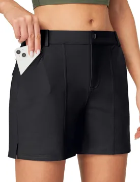 IUGA 5" Hiking Golf Shorts with Pockets Quick Dry Womens Cargo Shorts Casual Summer Short