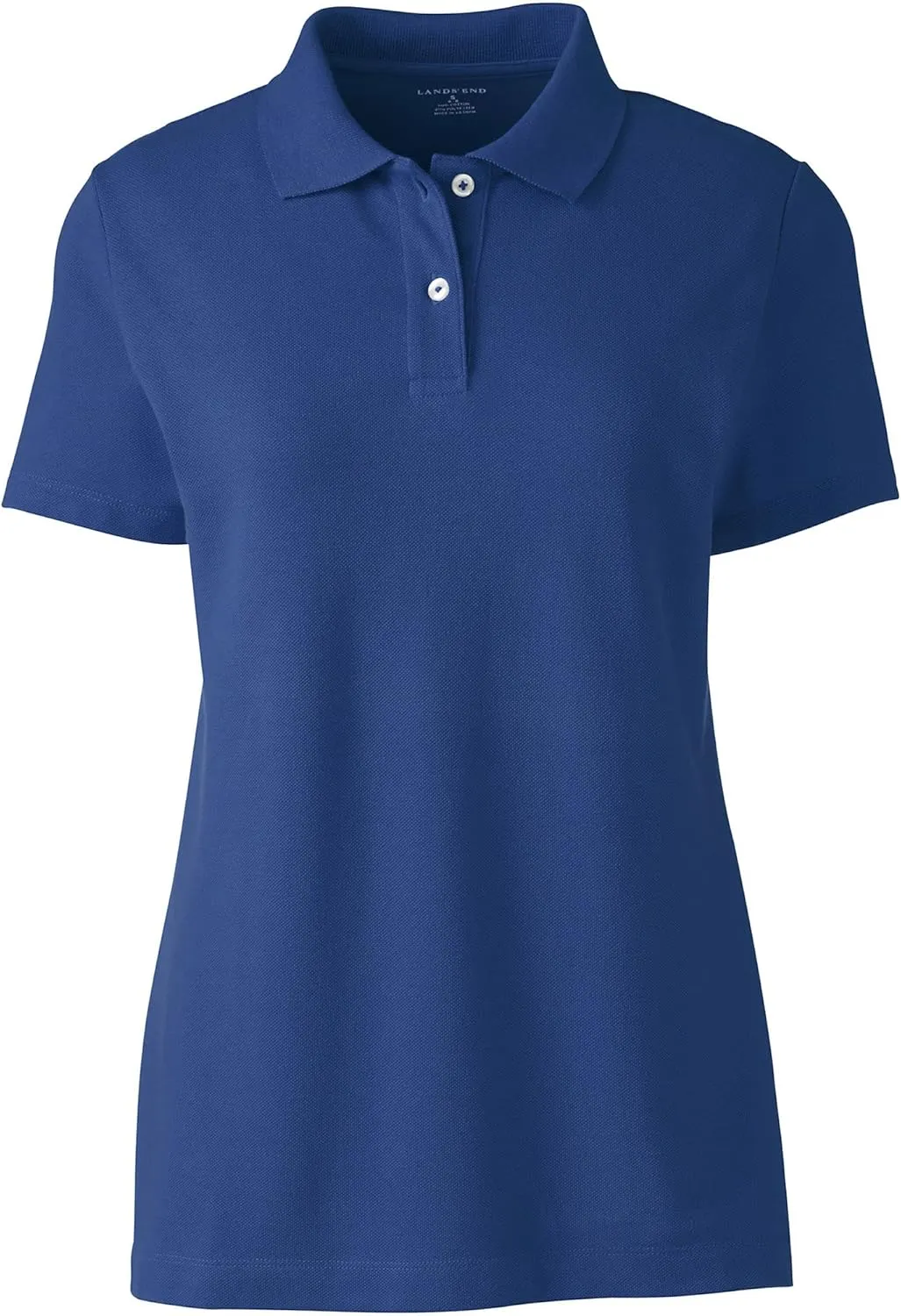 Lands' End Women's Short Sleeve Basic Mesh Polo Shirt