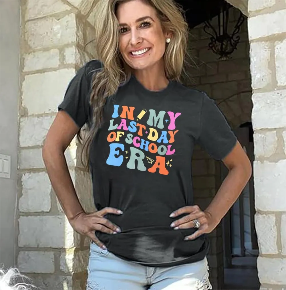 Last Day of School Teacher Shirt:Women Funny Bruh Teacher Tshirt Admit It You'll Low Key Miss Me Bruh End of Year Top
