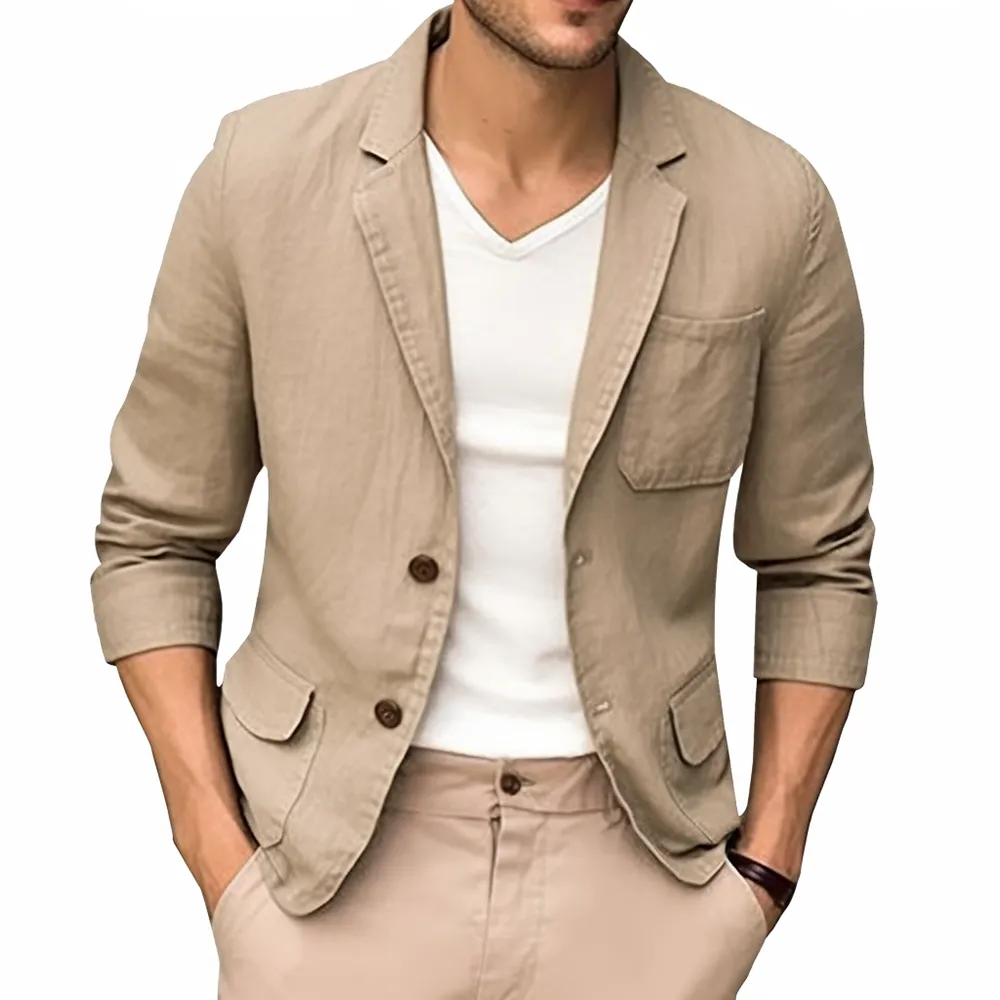 Men's Casual Linen Jacket