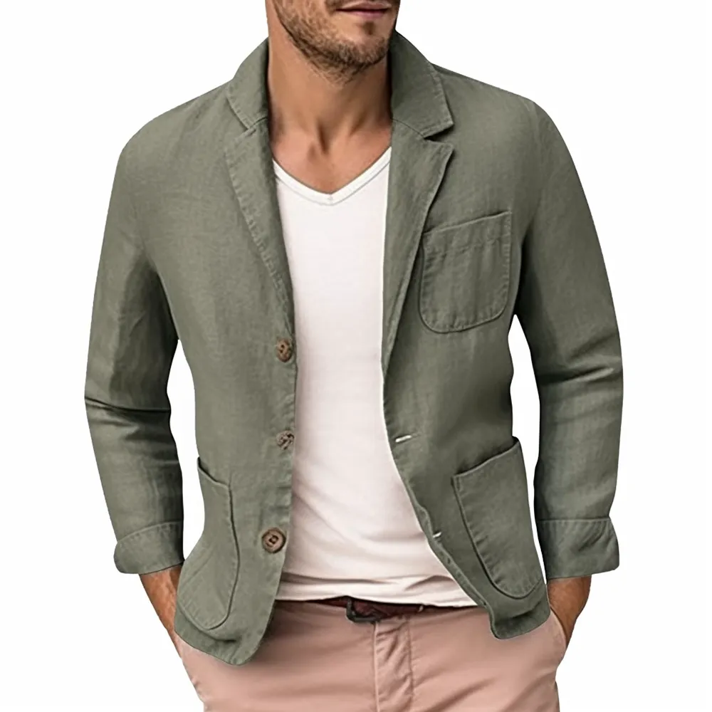 Men's Casual Linen Jacket
