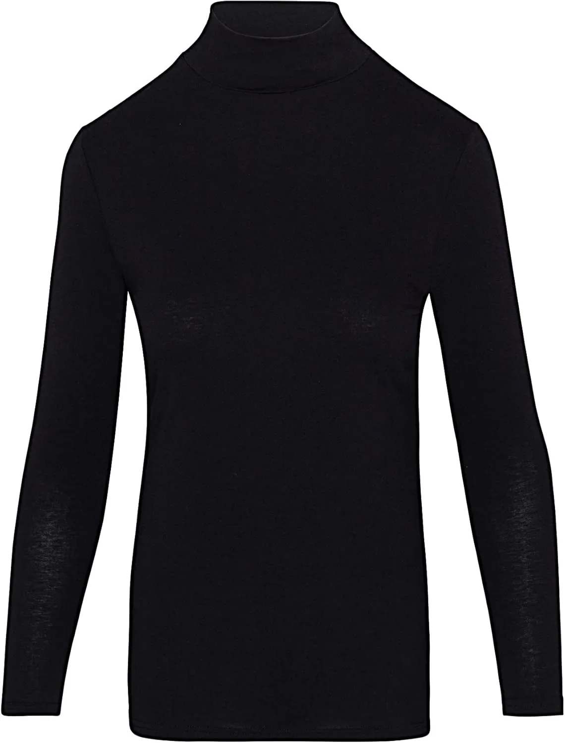 Natural Uniforms Women's Long Sleeve Mock Turtle-Neck T-Shirt Under Scrub