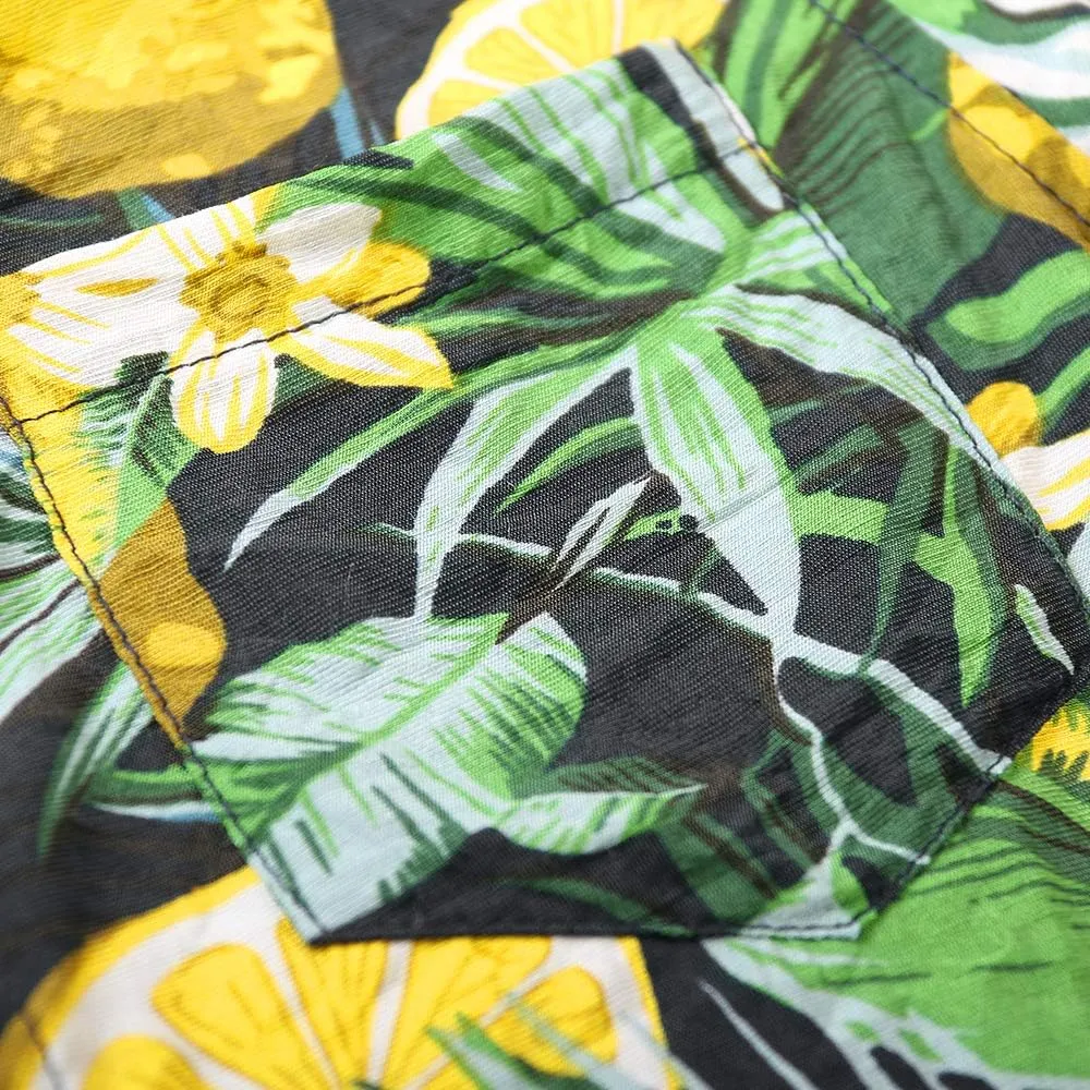 OCHENTA Hawaiian Shirt for Men Summer Casual Beach Short Sleeve Button Down Floral Shirts