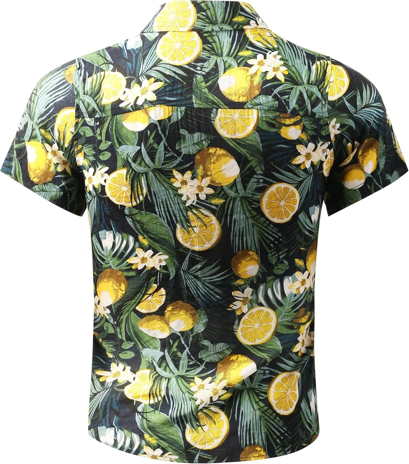OCHENTA Hawaiian Shirt for Men Summer Casual Beach Short Sleeve Button Down Floral Shirts