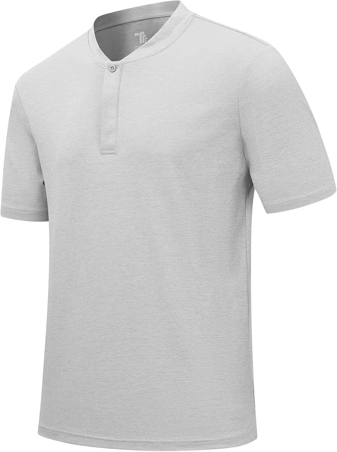Rdruko Men's Golf Shirts Collarless Henley Dry Fit Athletic Casual Performance Blade Lightweight Polo T Shirts