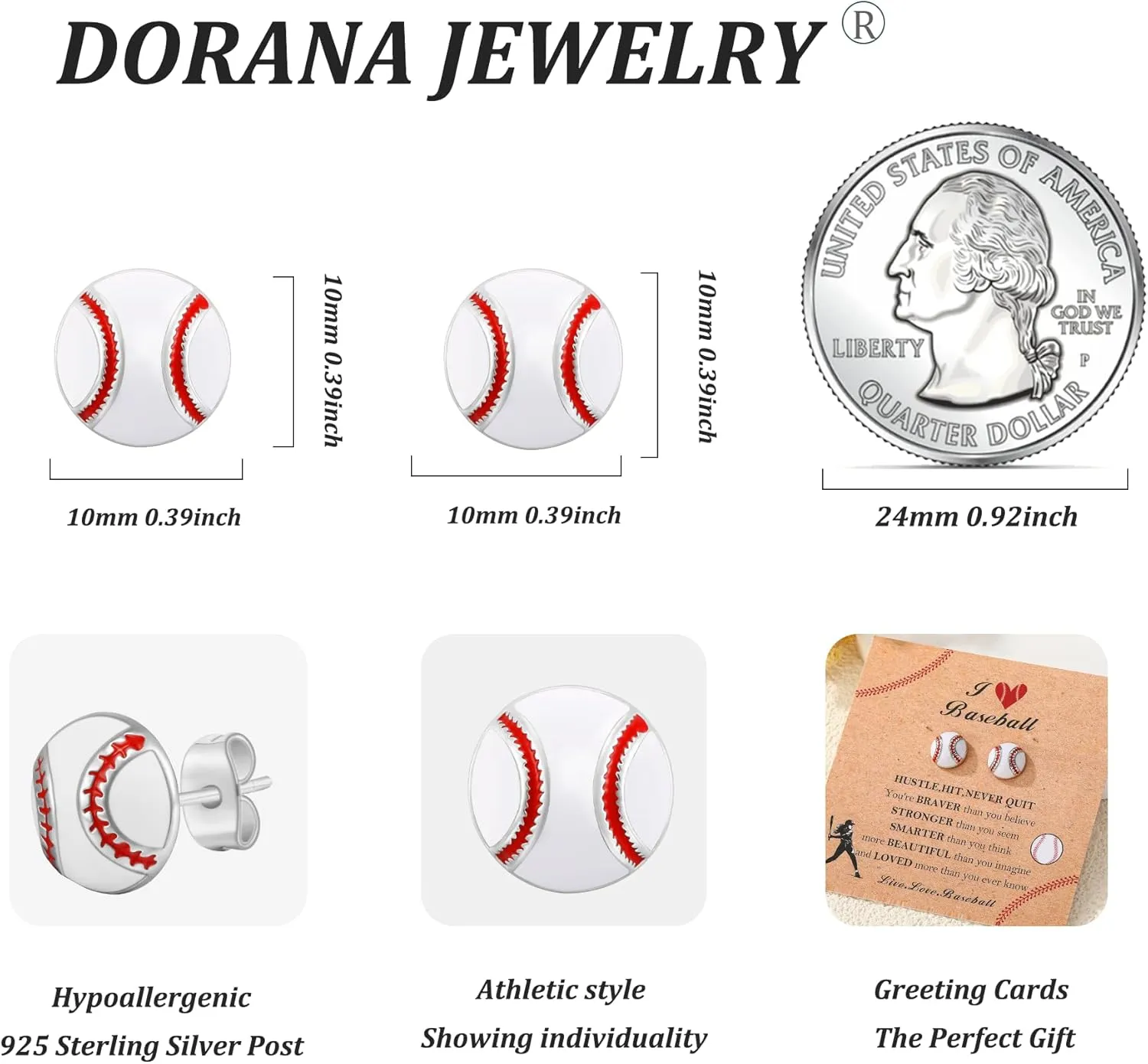 S925 Sterling Sliver Sports Earrings Stud for Teen Girls Kids Baseball/Soccer/Volleyball/Basketball/Softball/Football Hypoallergenic Stud Earrings Game Day Jewelry Gift