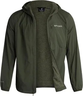 Spyder Mens Rain Jacket - Wind & Water Resistant Hooded Lightweight Rain Coats for Travel and Golf (Sizes: S-L)