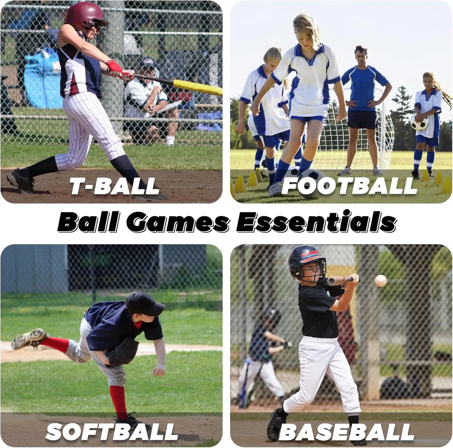 Ultrafun Kids Youth Baseball/Softball Socks and Belt Combo Set for Boys Girls