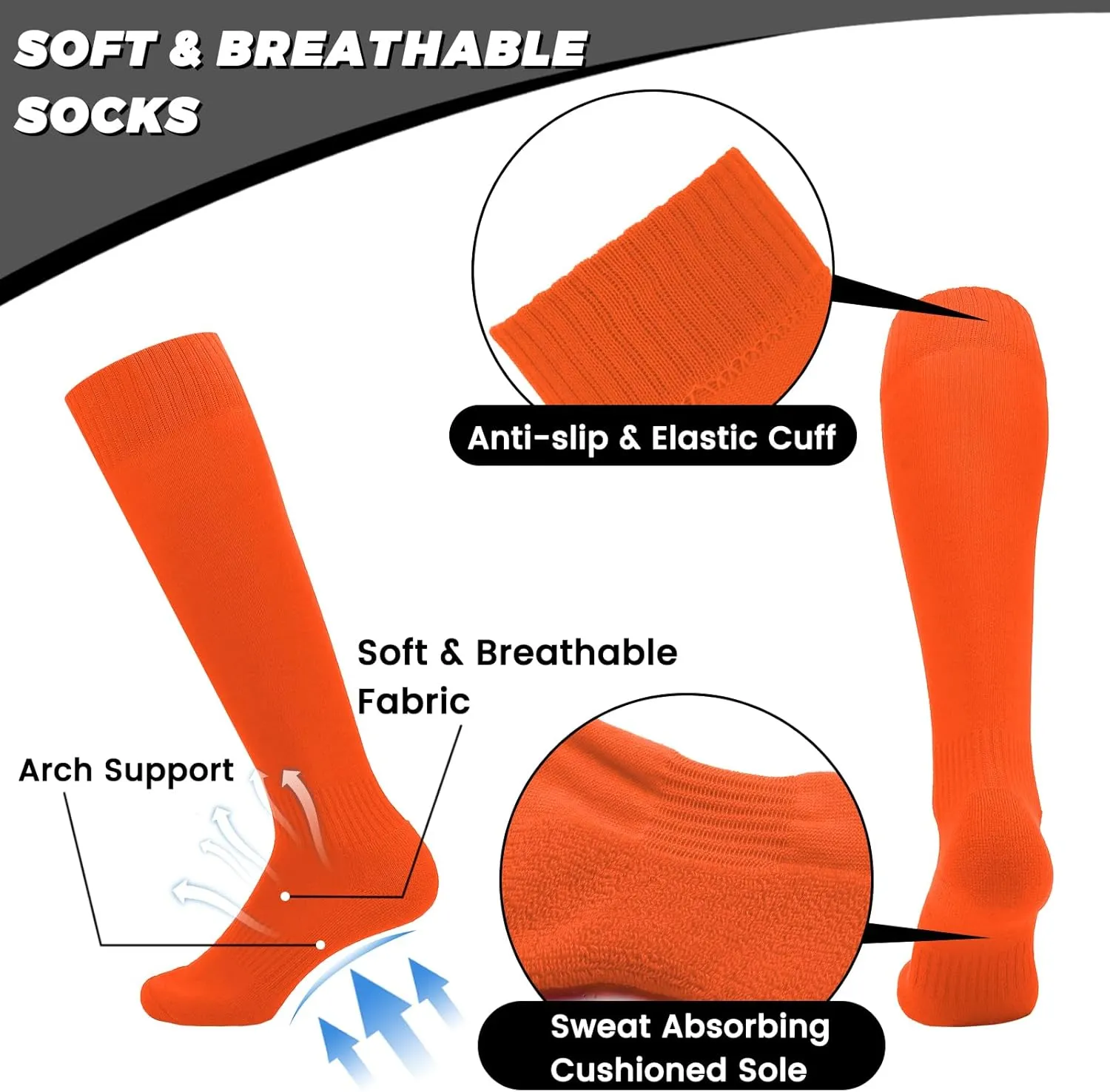 Ultrafun Kids Youth Baseball/Softball Socks and Belt Combo Set for Boys Girls
