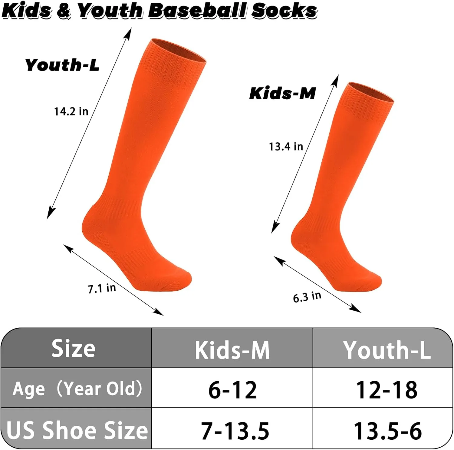 Ultrafun Kids Youth Baseball/Softball Socks and Belt Combo Set for Boys Girls