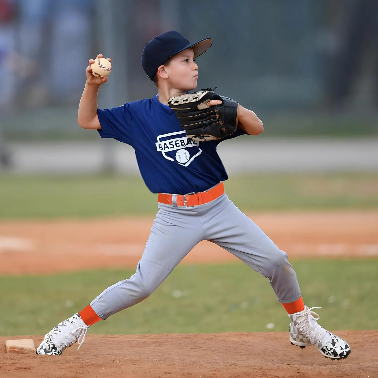 Ultrafun Kids Youth Baseball/Softball Socks and Belt Combo Set for Boys Girls