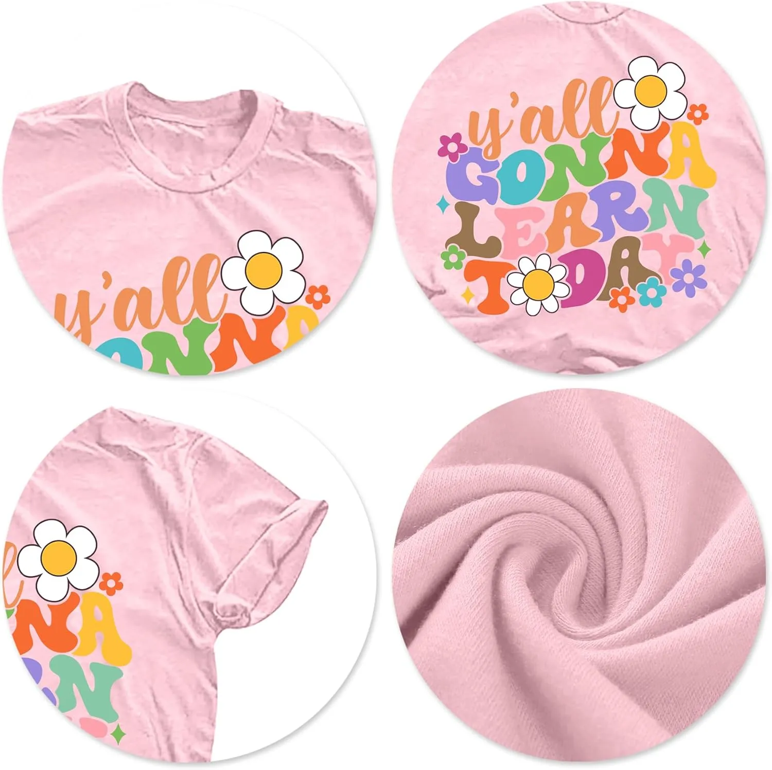 VVNTY Teacher Shirts for Women: Y'all Gonna Learn Today T Shirt Back to School Teacher Tops