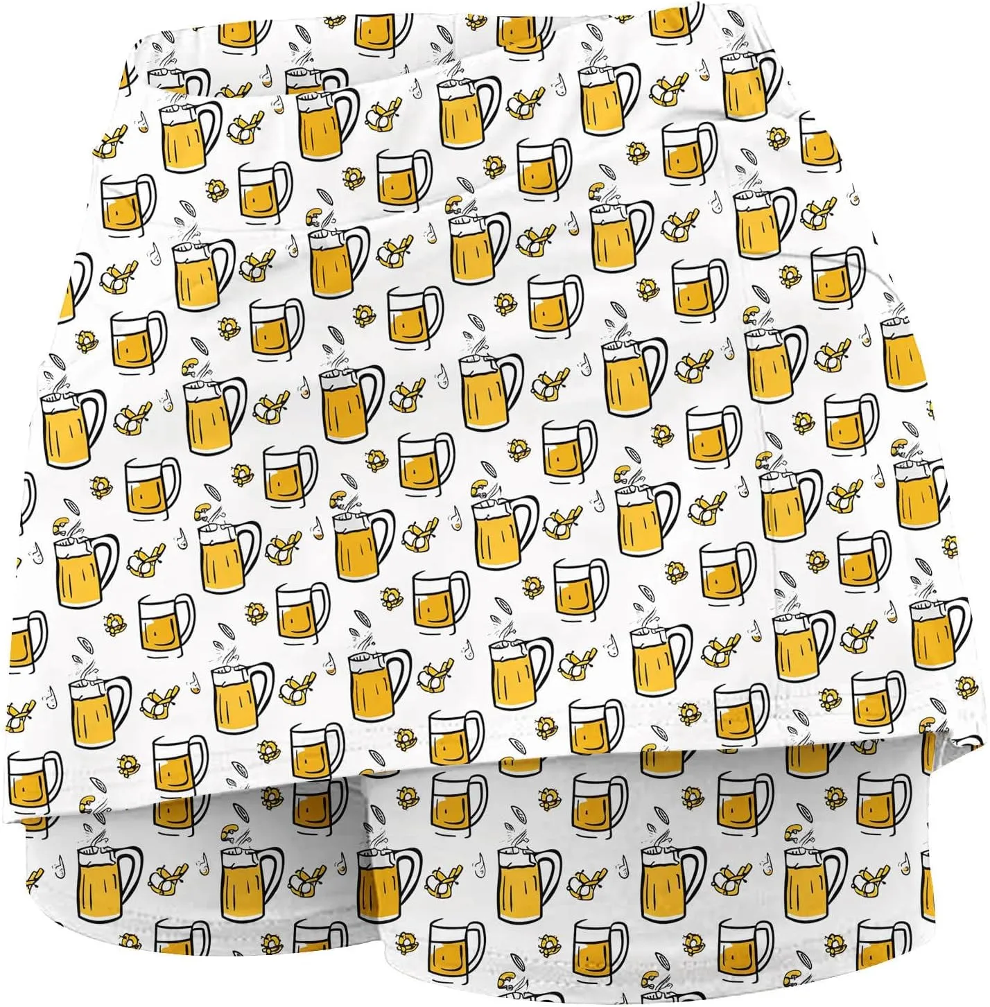 Women Plus Skirts for Beer Festival Fashion Party Shorts Funny Print Athletic Tennis Skirts Running Shorts for Women
