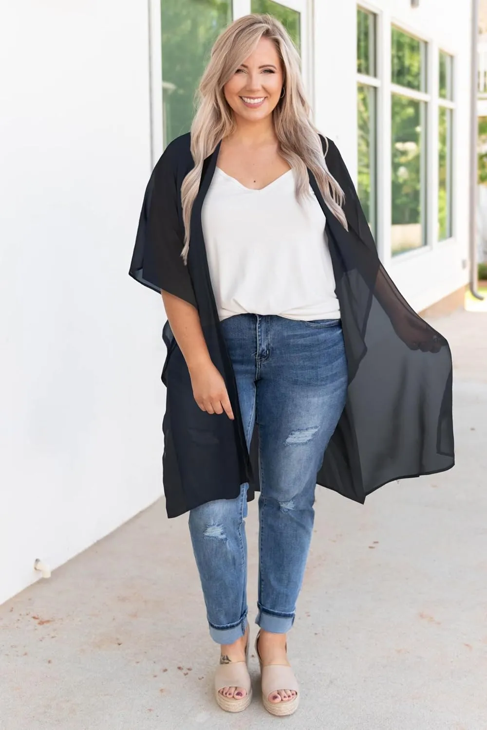 Women's Kimono Swimsuit Coverups Summer Beach Casual Loose Cardigans for Swimwear